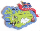 Ísskápssegull Gúmmí - Íslandskort image